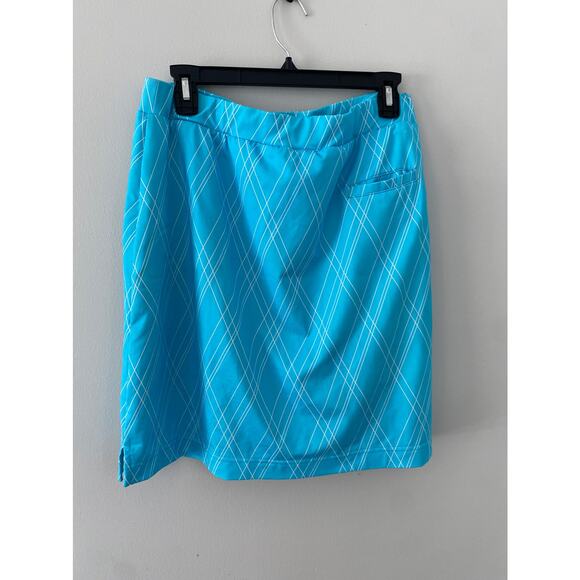 Page & Tuttle Womens Printed Skort Sz Large Blue Pull On Pockets - Picture 6 of 9